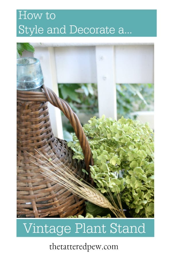 How to decorate a vintage plant stand.