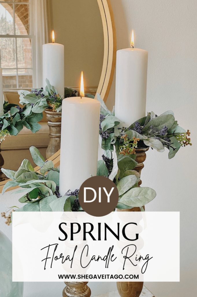 Welcome Home Saturday: DIY Spring Floral Candle Ring