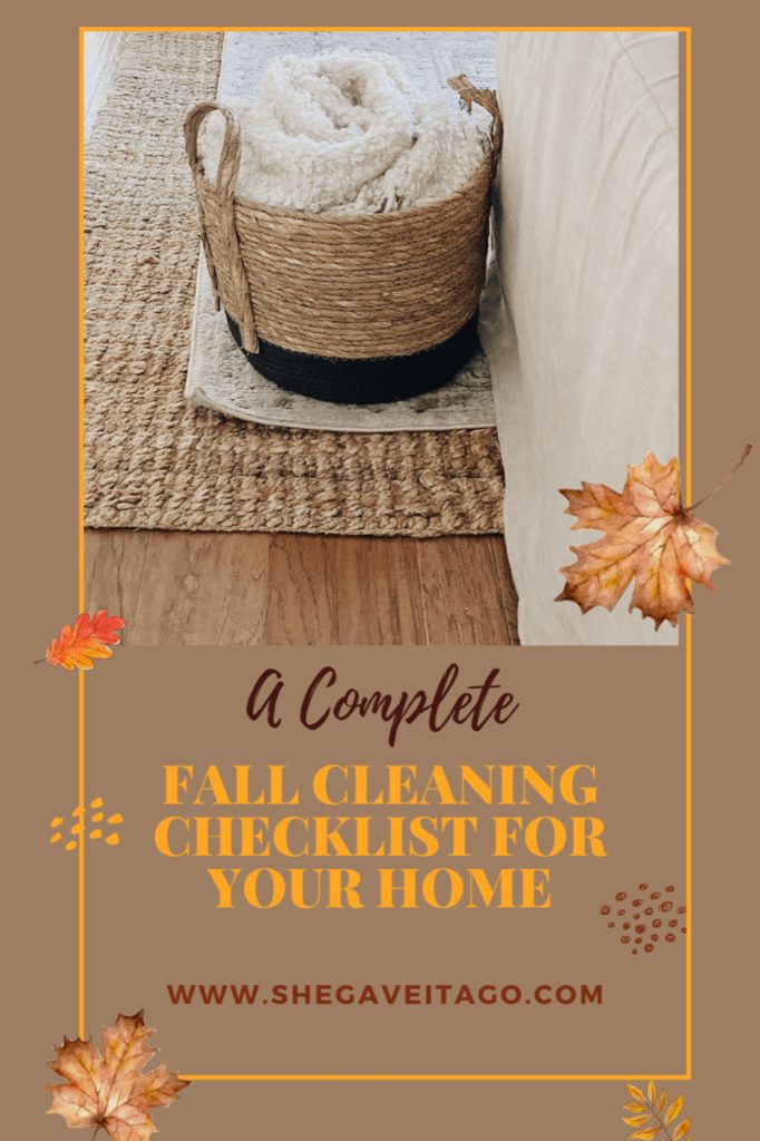 Welcome Home Saturday: Fall Cleaning Checklist