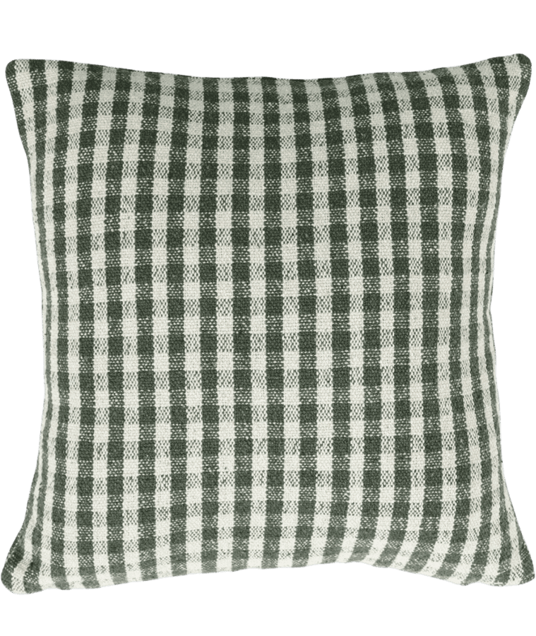 Monday Must Haves Green Gingham Pillow