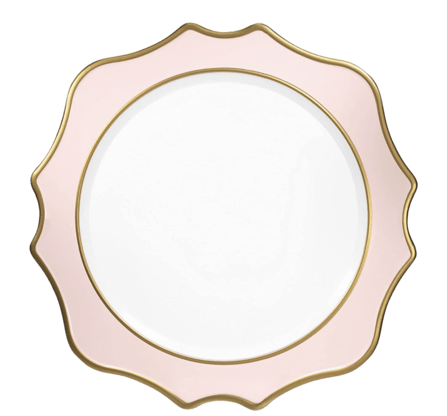 light pink plates