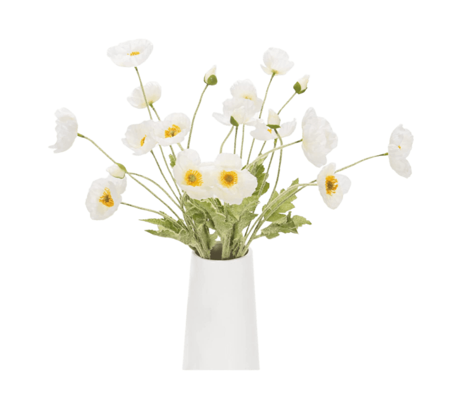 Monday Must Haves White faux poppies