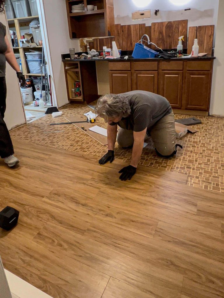 Welcome Home Saturday: Luxury vinyl tile over linoleum