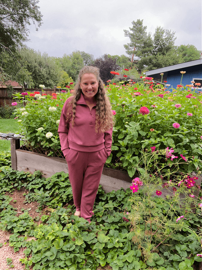 Kelly by zinnia beds