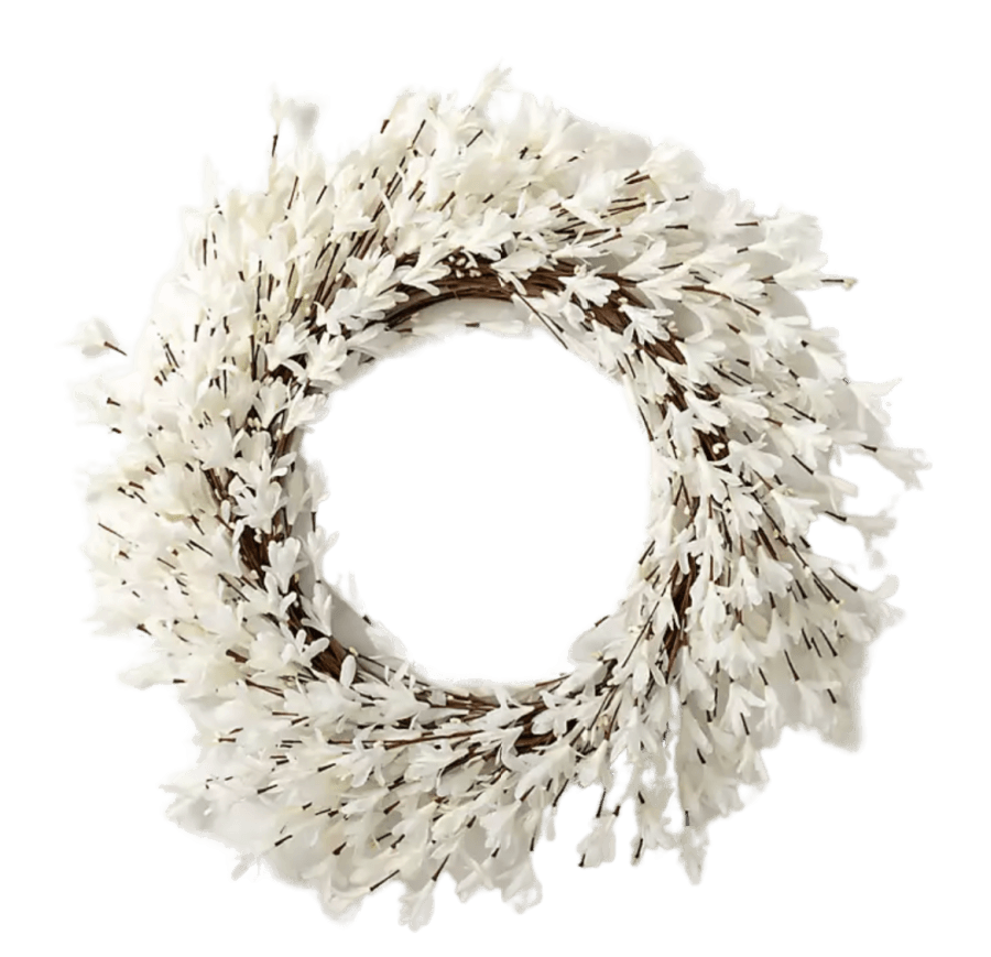 white spring wreath