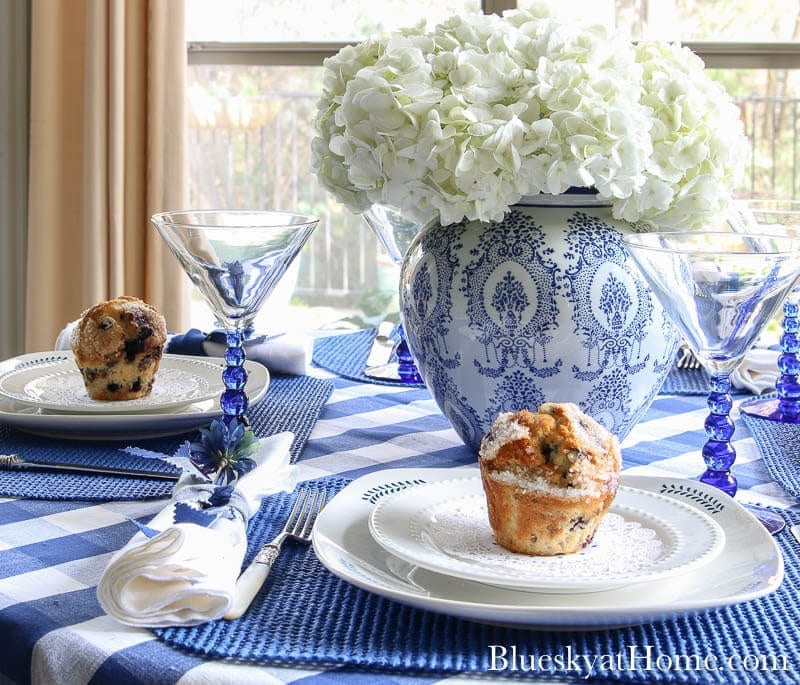 Welcome Home Saturday: How to style a blue and white Spring tablescape