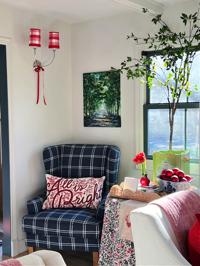 blue chair Christmas