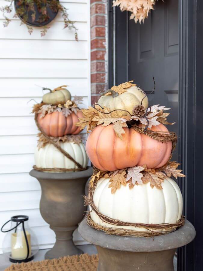 Midwest Life and Style Stacked Pumpkin Topiary