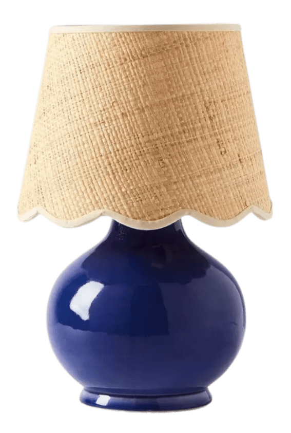 Blue lamp for Serena & Lily tent sale