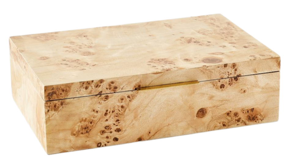 Monday Must Have Burl Wood Jewelry Box