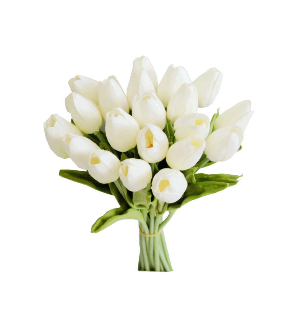 Faux White Tulips