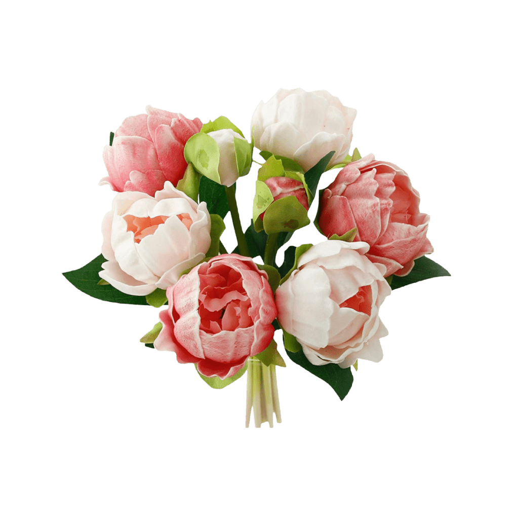 Faux Pink Peony flowers