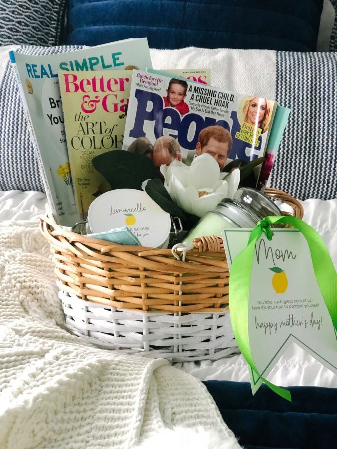 Colorful Mother's Day gift basket ideas