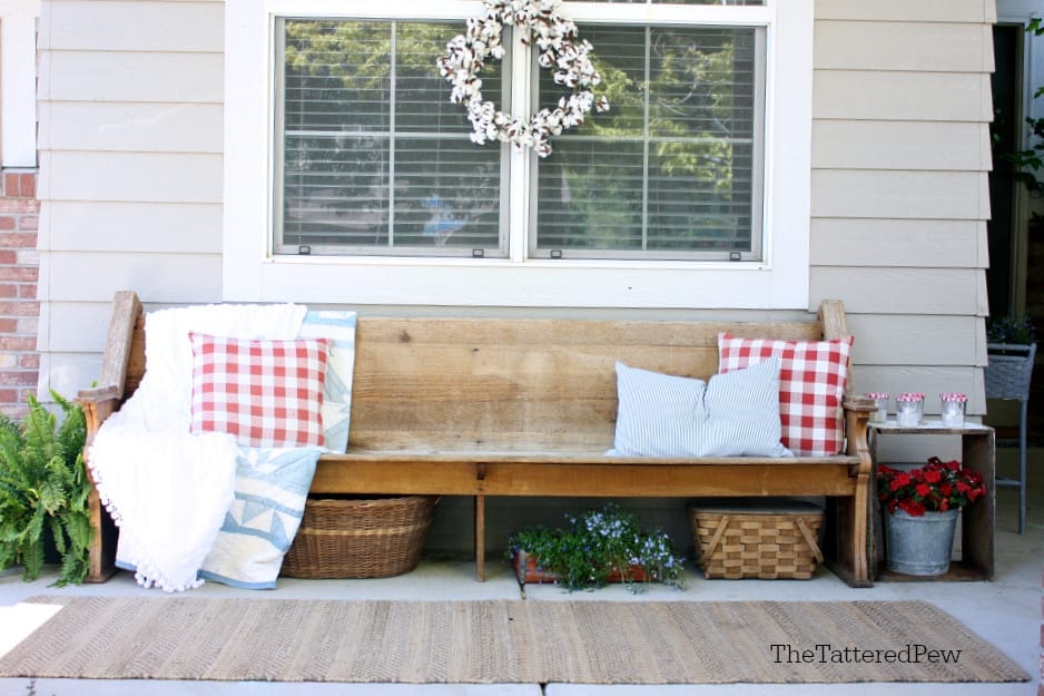 A patriotic porch