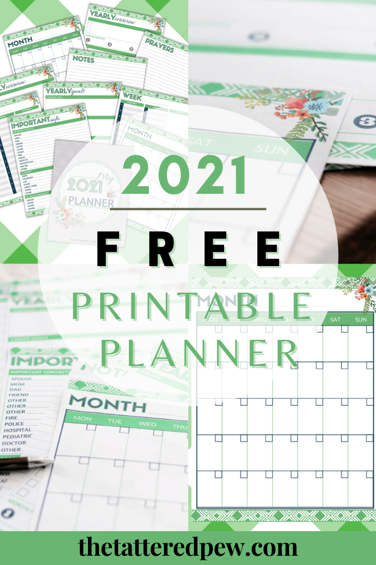 Free 2021 Printable Planner that you can download today!