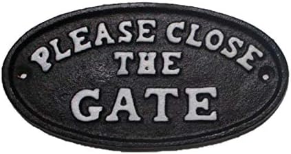 Please close the gate sign