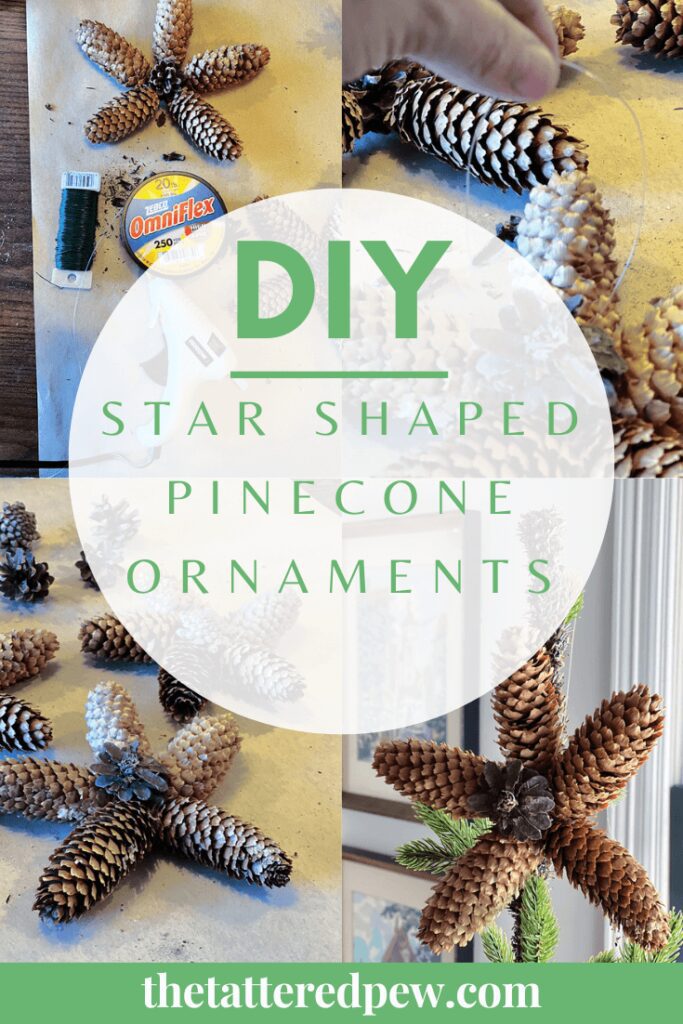 Star Shaped Pinecone Ornament