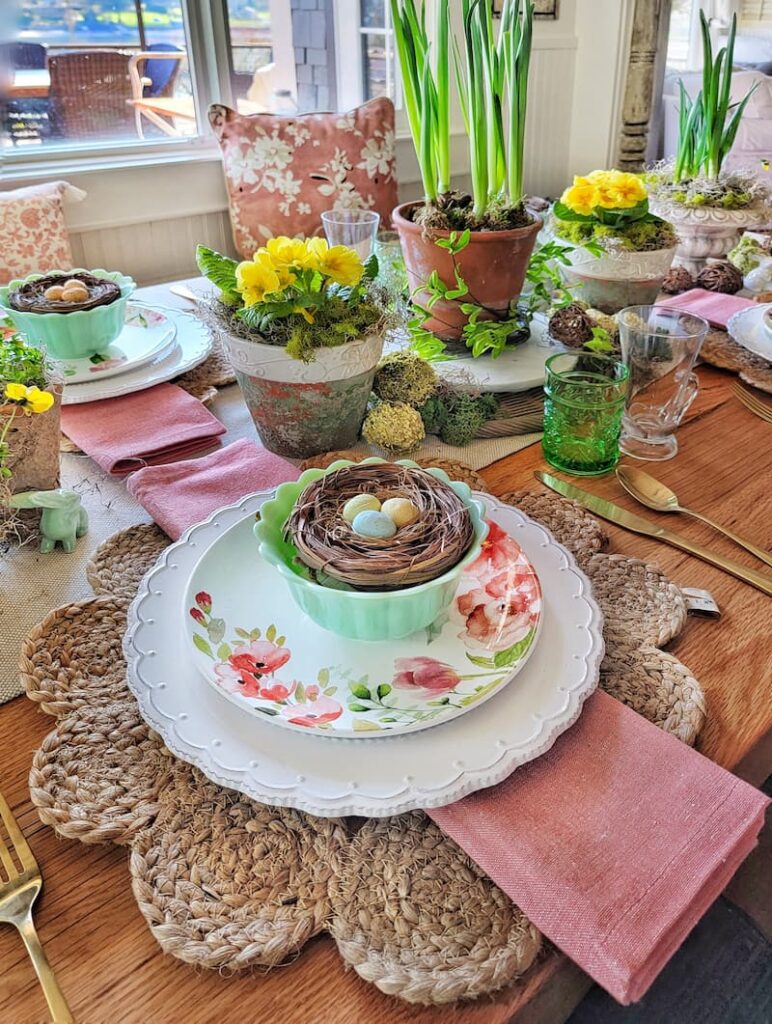 Looking for some new table decorating ideas for Easter this year? I’ve created an Easter “garden party” themed tablescape that not only looks amazing but can be accomplished on any budget.