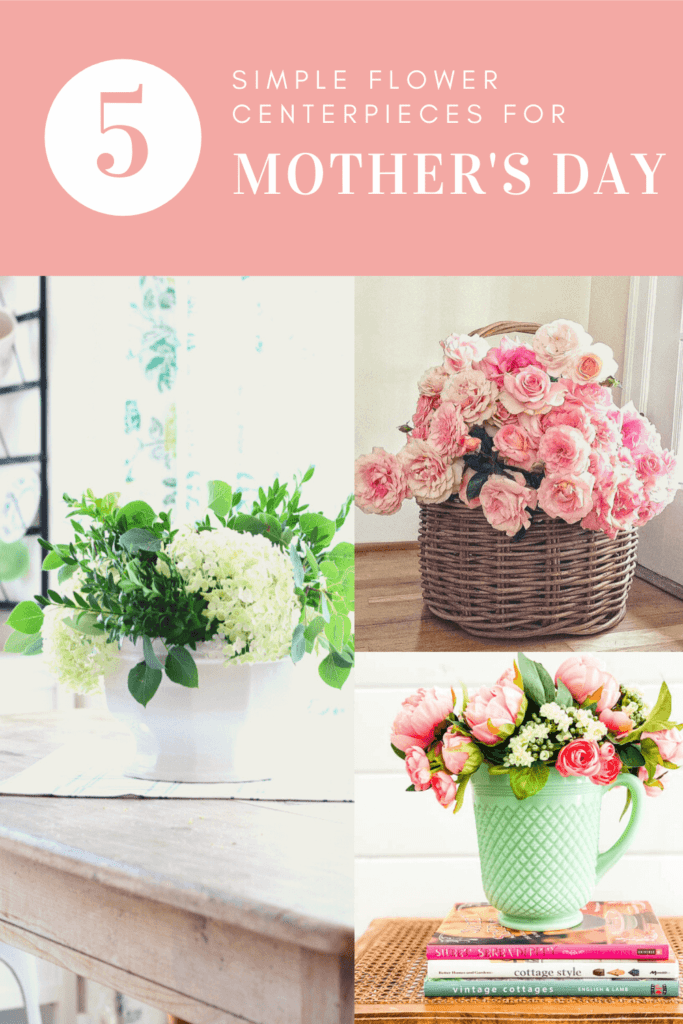 These simple flower centerpieces are perfect for making your mom feel special on Mother's Day