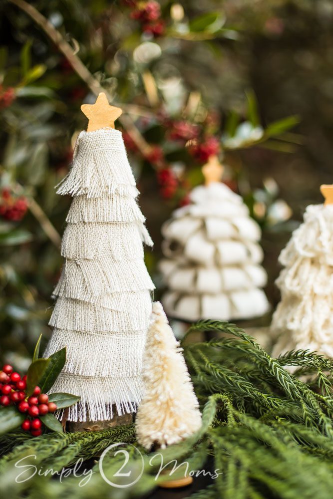 simple fringed burlap tree