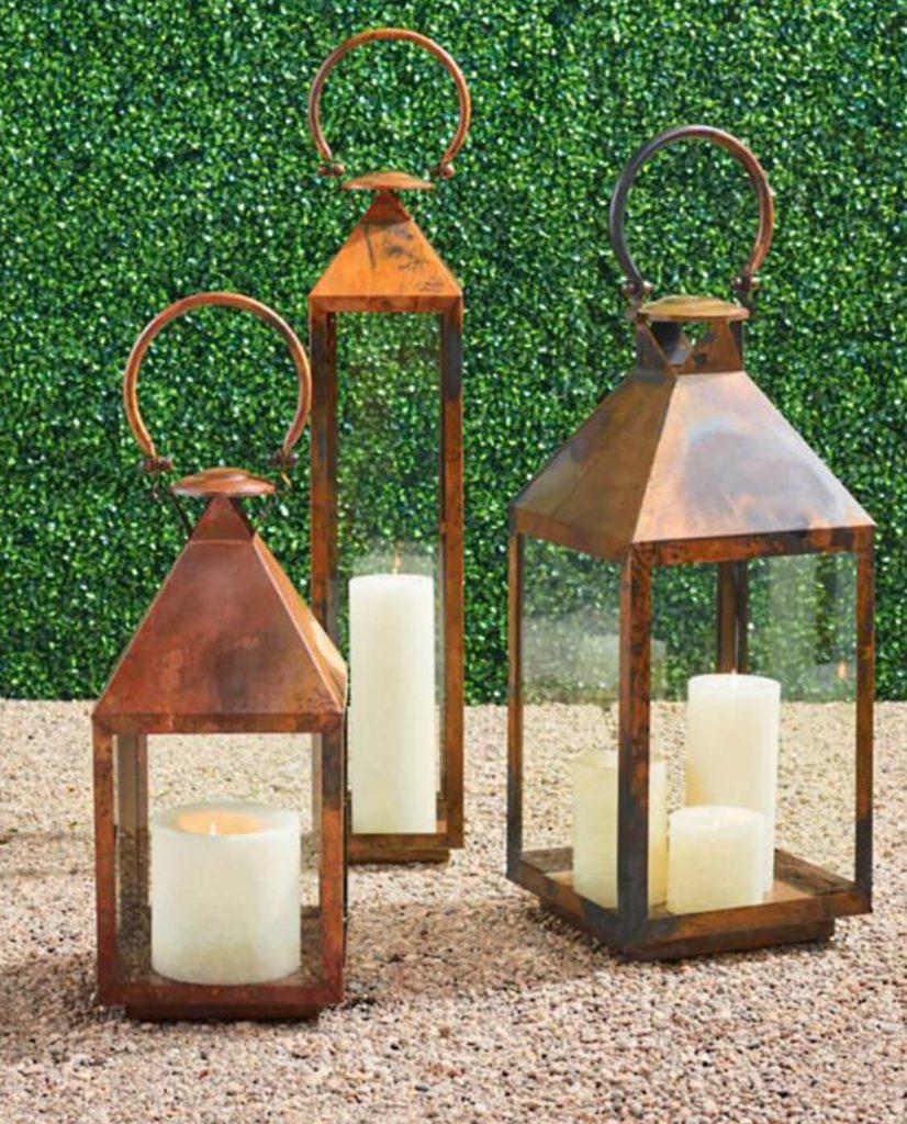 Solano copper lanterns from frontgate.com 