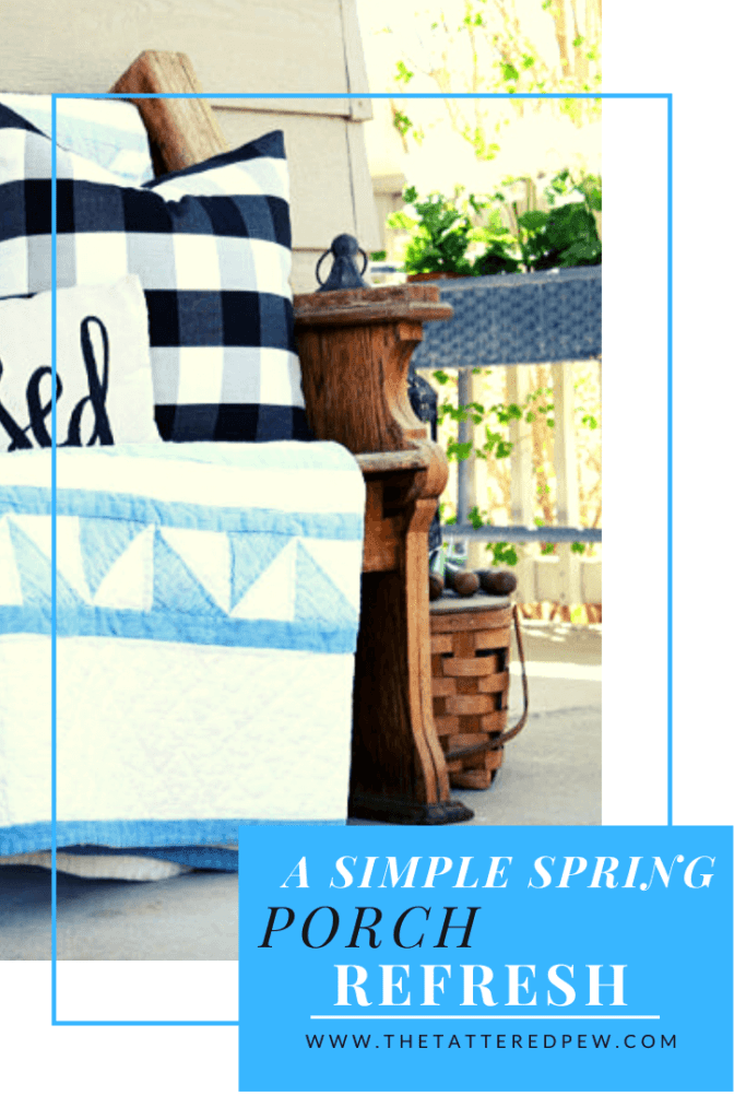 A simple Spring porch refresh that adds color and vintage touches!