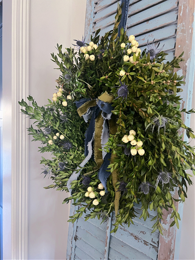 A Christmas Boxwood wreath and preserving ideas