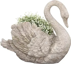 swan stone planter