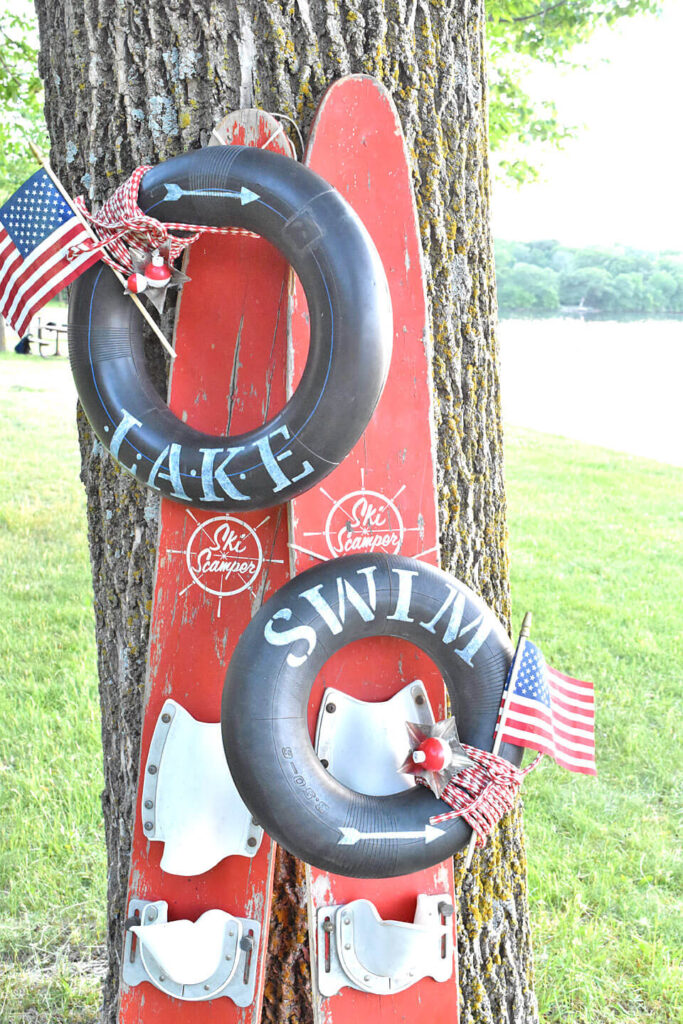 Create and Ponder patriotic lake themed wreath