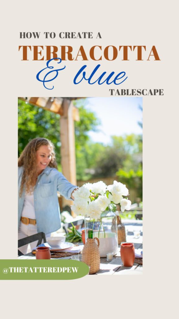 Pinterest TV Blue and Terracotta table setting