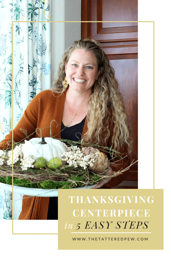 Make this beautiful Thanksgiving centerpiece in just 5 easy steps!
