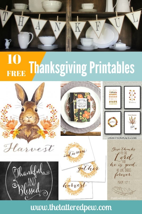 10 Free Printables for Thanksgiving