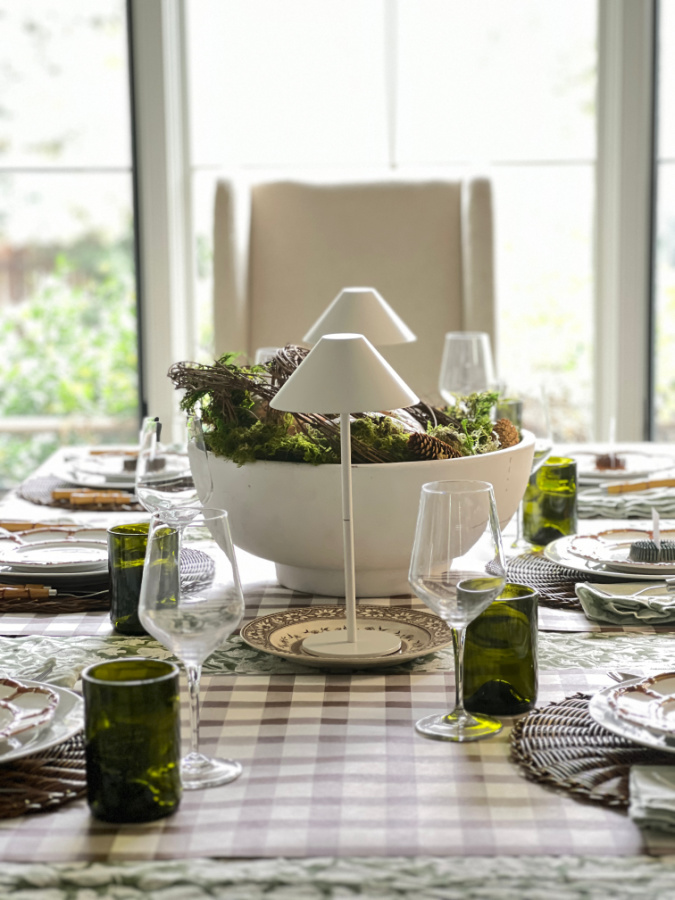 Moss DIY Thanksgiving Table Runner 