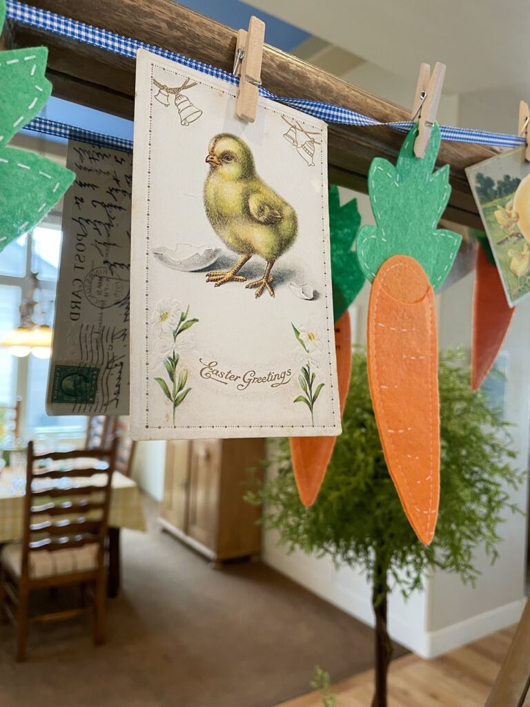baby chick on Easter postcard
