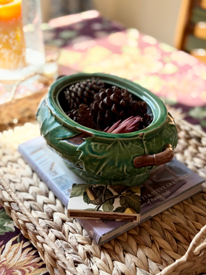 Tuesdays with Tracy green pot close up