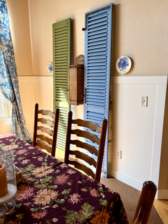 Tuesdays with Tracy shutters in dining room