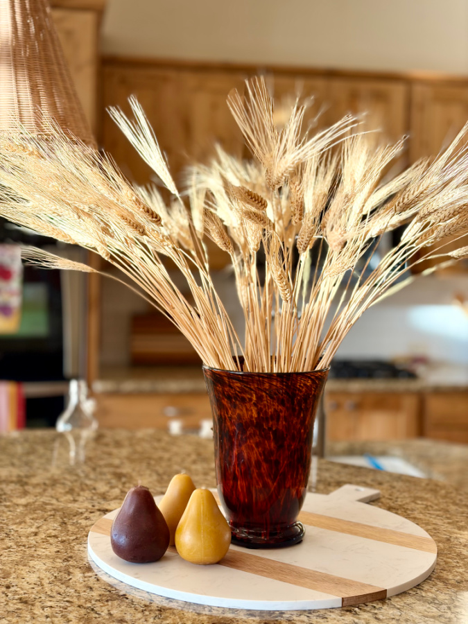 Tuesdays with Tracy wheat in vase