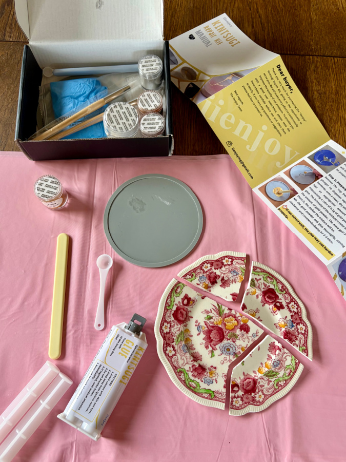 Tuesdays with Tracy broken plate fixing kit