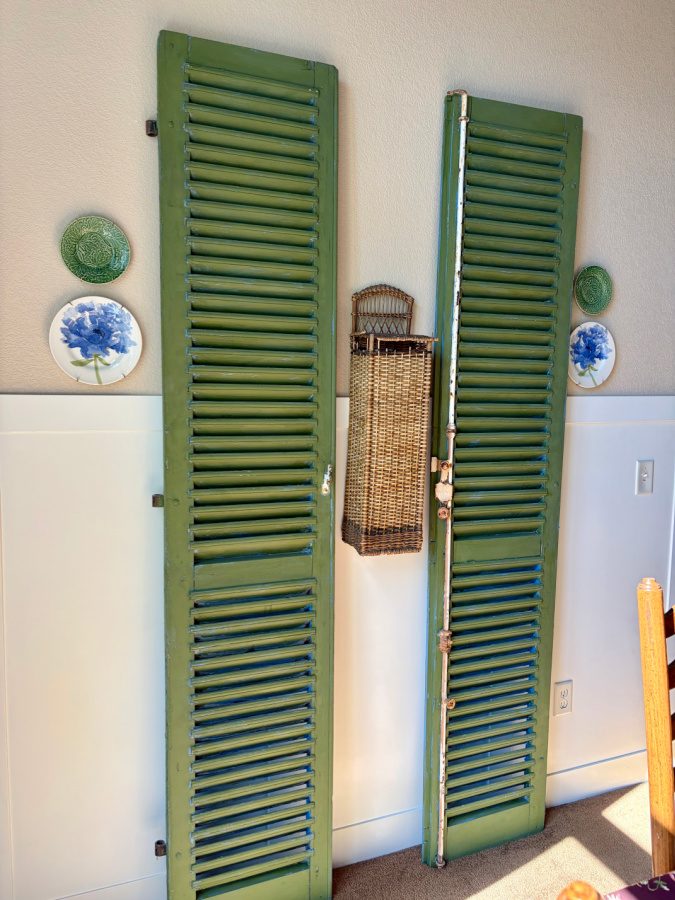 Tuesdays with Tracy tall green shutters
