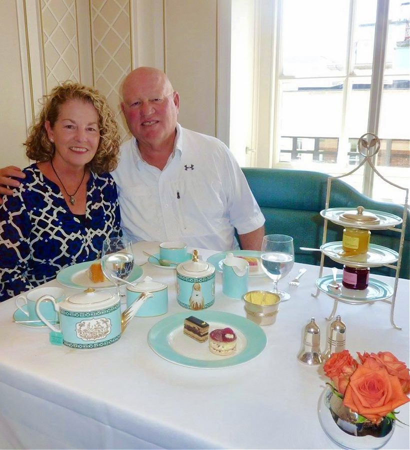 Larry and Tracy at Fortnum and Mason