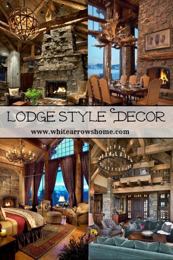 Lodge style decor on Welcome Home Sunday.