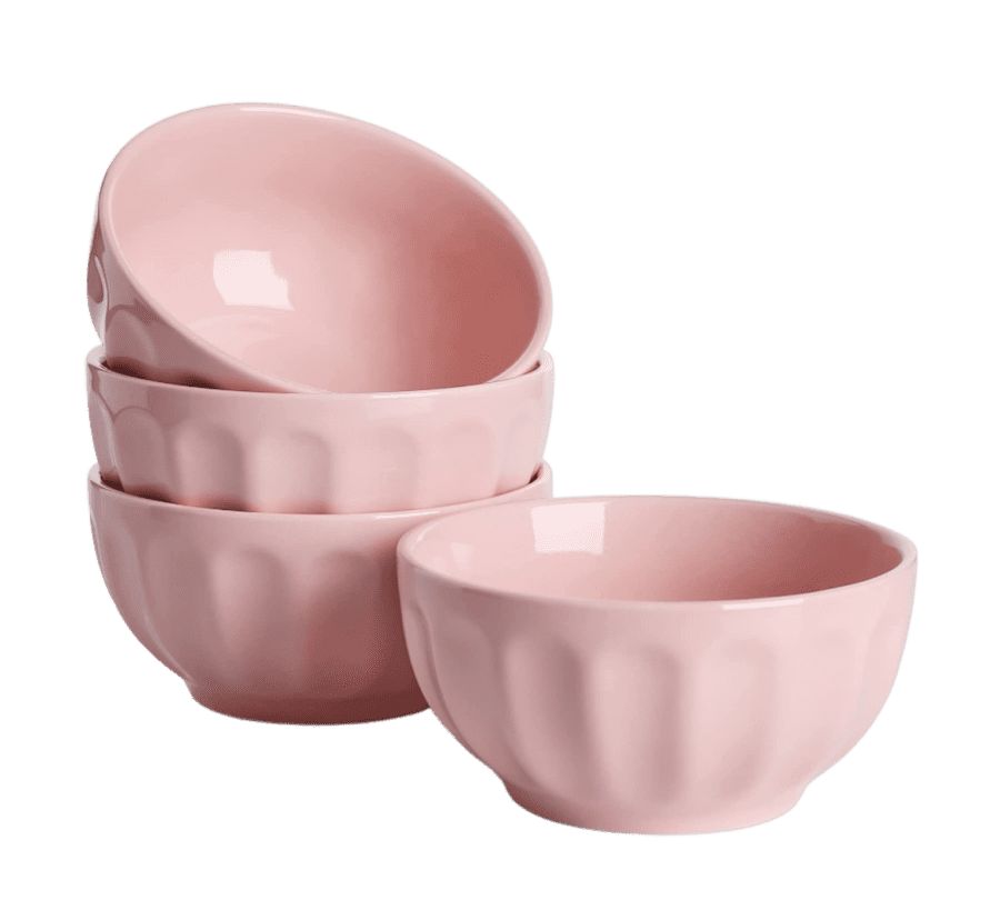 pink bowls