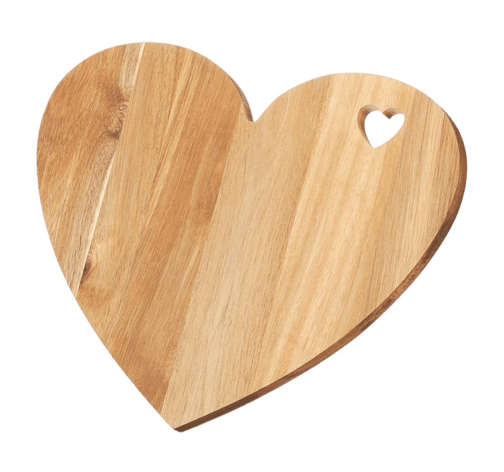 heart cutting board