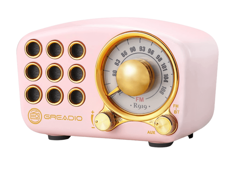 pink retro radio
