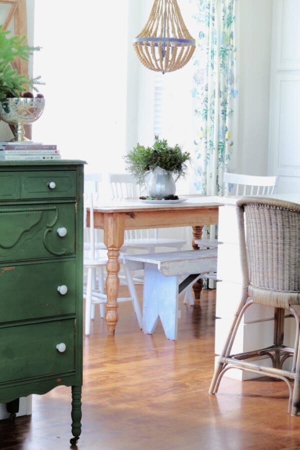 popping the blues and green for winter decor.