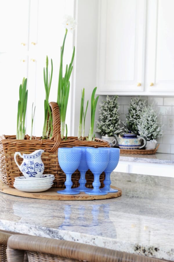 Paperwhites are the perfect kitchen winter decor!