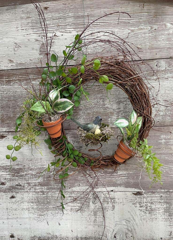 Old bed spring project wreath
