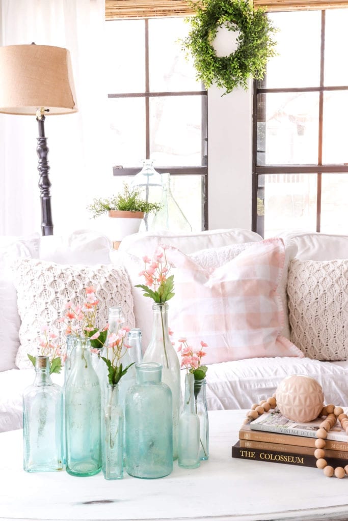 Welcome Home Sunday: Blue and Blush Spring Sunroom