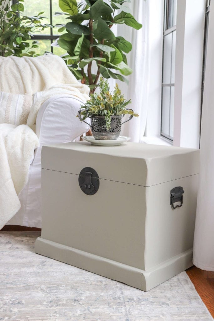 Welcome Home Sunday: painted trunk side table