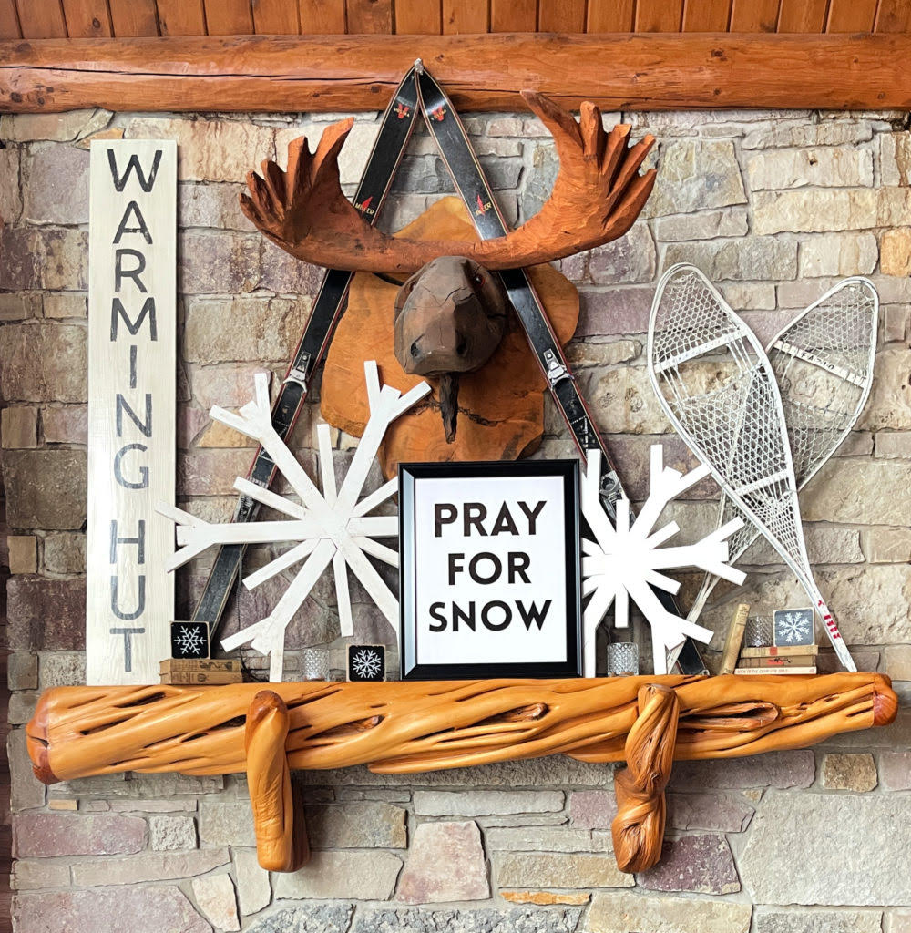 Welcome Home Saturday // White Arrows Home // Winter Mantel